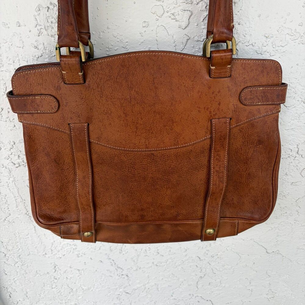 Vintage Mulberry Babington Leather Buckle Tote Bag Brown Handbag - Picture 2 of 12